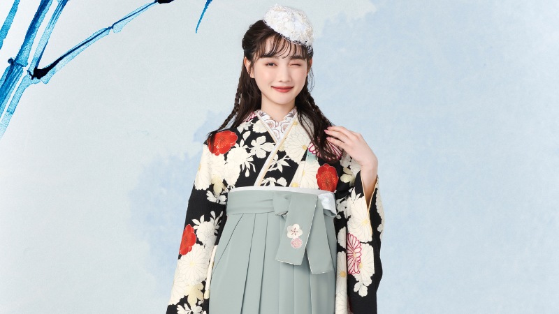 卒業袴×ベレー帽 スタイル