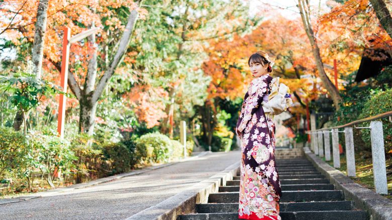振袖でのロケーション撮影