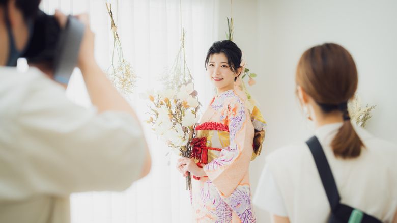 振袖での前撮り撮影