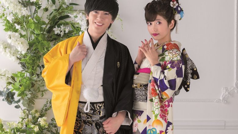 男性の羽織・袴スタイルで成人式