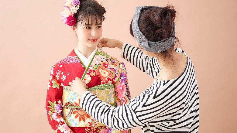振袖のコーディネート着装