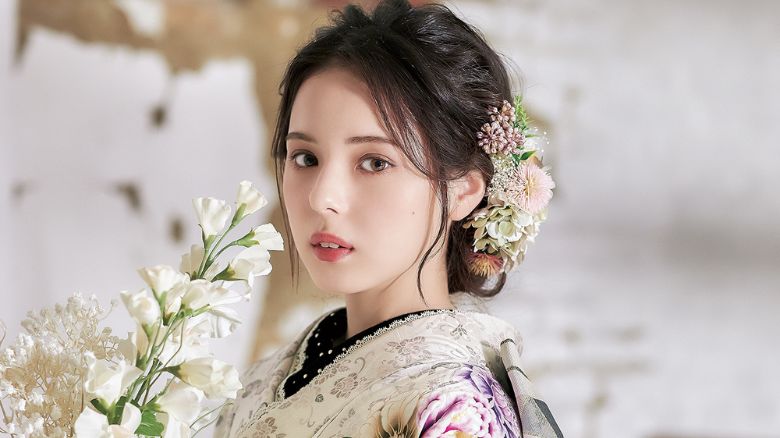 成人式振袖の髪型ミディアムヘア