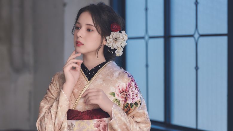 成人式振袖の髪型ミディアムヘア