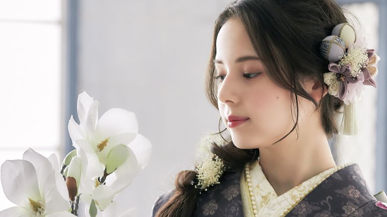 成人式振袖の髪型ロングヘア