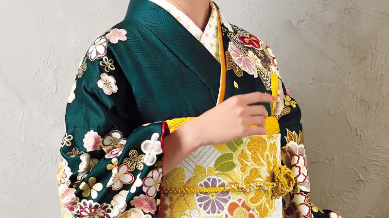 ママ振袖の小物アレンジ