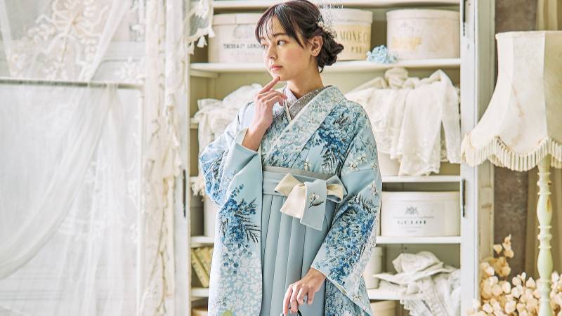 水色の袴レンタル