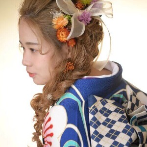 振袖前撮り撮影 モデル半身