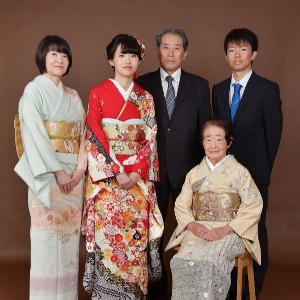 振袖前撮り家族撮影
