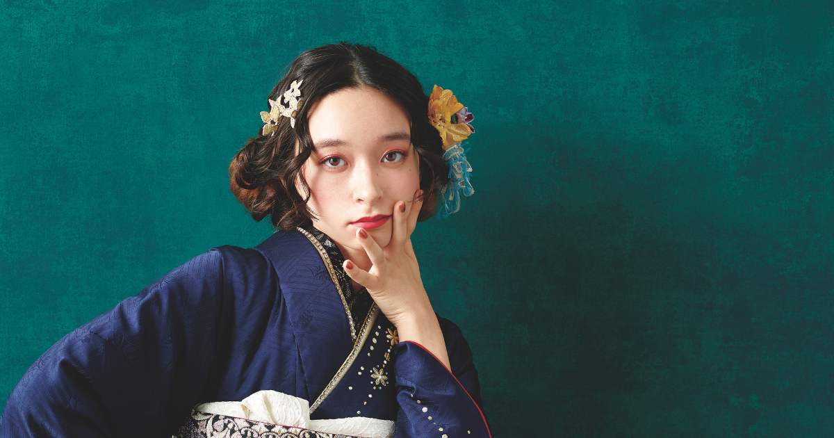 振袖撮影の為のポーズ