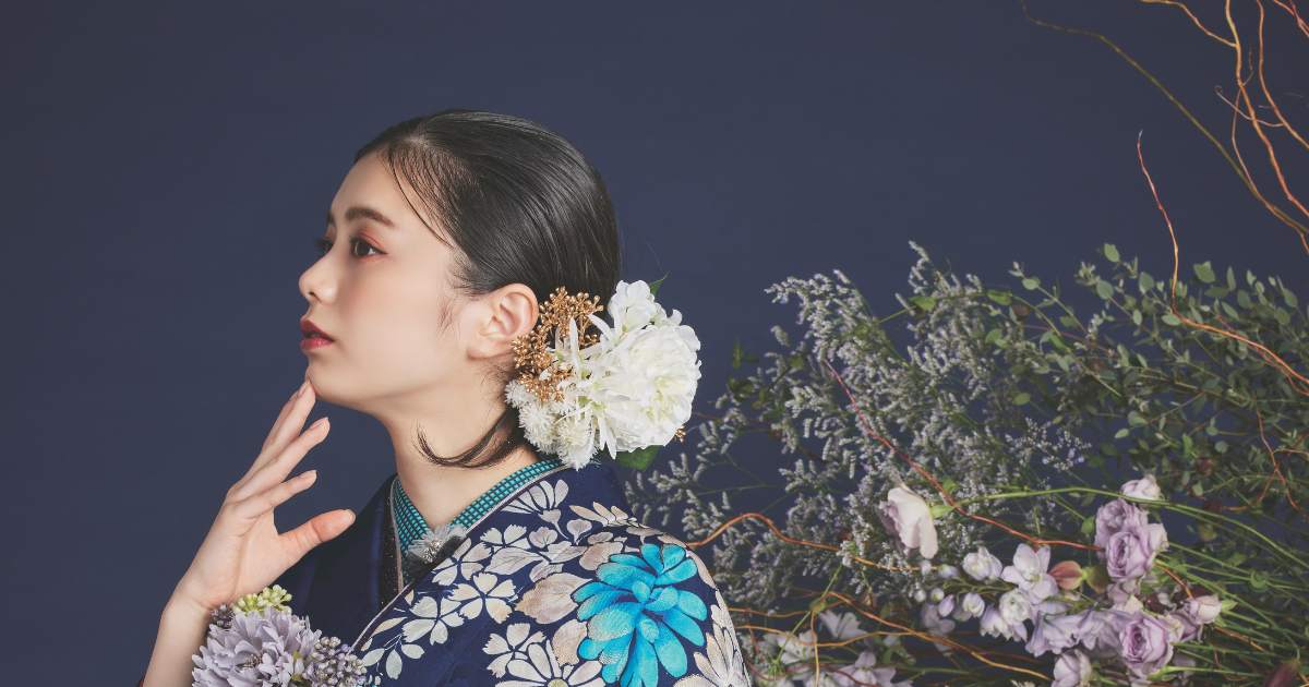 袖着用時の髪飾り