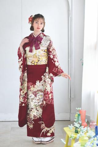 成人式の振袖 モダン柄
